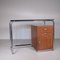 Functionalist Tubular Metal, Wood and Glass Top Desk by Osvaldo Borsani 9