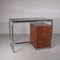 Functionalist Tubular Metal, Wood and Glass Top Desk by Osvaldo Borsani, Image 5