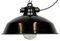 Industrial Black Enamel Factory Pendant Lamp, 1950s 1