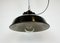 Industrial Black Enamel Factory Pendant Lamp, 1950s, Image 9