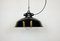 Industrial Black Enamel Factory Pendant Lamp, 1950s 2