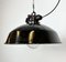 Industrial Black Enamel Factory Pendant Lamp, 1950s, Image 6