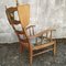 Divano e sedia imbottiti in quercia, anni '50, set di 2, Immagine 21
