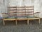 Upholstered Oak Sofa and Chair, 1950s, Set of 2, Image 4