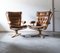 Mid-Century Danish Super Star Falcon Lounge Chairs in Leather, 1970s, Set of 2, Image 1