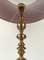 Tall Art Deco Bobbin Brass Candlestick Column Table Lamp, 1930s 3