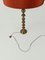 Tall Art Deco Bobbin Brass Candlestick Column Table Lamp, 1930s 11