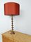 Tall Art Deco Bobbin Brass Candlestick Column Table Lamp, 1930s, Image 4