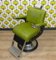 Vintage Greiner Hairdressing Chair in Bright Green Chrome, Image 1