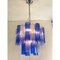 Lámpara de araña Tronchi Sputnik de cristal de Murano en azul celeste y azul de Simoeng, Imagen 7