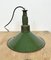 Industrial Green Enamel Military Pendant Lamp with Cast Aluminium Top, 1960s 9