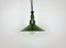 Industrial Green Enamel Military Pendant Lamp with Cast Aluminium Top, 1960s 2