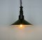 Industrial Green Enamel Military Pendant Lamp with Cast Aluminium Top, 1960s 15