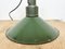 Lámpara colgante militar industrial esmaltada en verde con superficie de aluminio fundido, años 60, Imagen 12