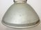 Lámpara de suspensión industrial de fábrica de metal gris, años 60, Imagen 4
