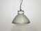 Lámpara de suspensión industrial de fábrica de metal gris, años 60, Imagen 2