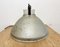 Industrial Grey Metal Factory Suspension Lamp, 1960s 11