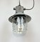 Lámpara industrial de aluminio con cubierta de vidrio de Elektrosvit, años 70, Imagen 9