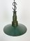 Industrial Enameled Military Pendant Lamp with Cast Aluminium Top, 1960s, Image 5