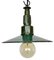 Industrial Enameled Military Pendant Lamp with Cast Aluminium Top, 1960s, Image 1