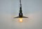 Industrial Enameled Military Pendant Lamp with Cast Aluminium Top, 1960s, Image 14