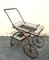 Hand Painted Ceramic Tiles and Wrought Iron Bar Cart Trolley by N. Teplow, 1950s 11