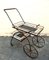 Hand Painted Ceramic Tiles and Wrought Iron Bar Cart Trolley by N. Teplow, 1950s, Image 11