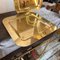 Mid-Century Modern Square Serving Trays in Brass, Italy, 1970s, Set of 2 2