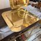 Mid-Century Modern Square Serving Trays in Brass, Italy, 1970s, Set of 2, Image 2