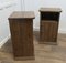 Rustic Pine Bedside Nightstands, 1890s, Set of 2 3