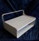 Small Vintage Wall Console with White Metal Corpus and Base of White Chipboard, 1970s, Image 1