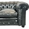 Canapé Chesterfield en Cuir Boutonné Noir, 1950s 6