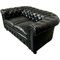 Canapé Chesterfield en Cuir Boutonné Noir, 1950s 8