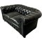 Chesterfield Sofa in Black Buttoned Leather, 1950s 8