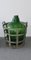 Large Vintage Glass Bottle with Metal Basket 1