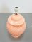 Lámpara de mesa estilo Regency de cerámica rosa de Kostka, Francia, años 80, Imagen 4