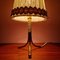 Lámpara de mesa Rockabilly con trípode de latón, años 50, Imagen 11