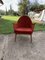 Roter Mid-Century Sessel, 1960er 5