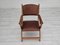 Danish Leather and Oak Armchair, 1950s 7