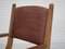 Danish Leather and Oak Armchair, 1950s 8