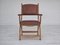 Danish Leather and Oak Armchair, 1950s, Image 2