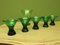 Vintage Green Soda Glasses by Yrjö Rosola, Finland, 1930s, Set of 6 10