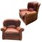 Mid-Century Leather Lounge Chairs, Set of 2 1