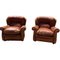 Mid-Century Leather Lounge Chairs, Set of 2 5