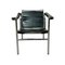 Fauteuil LC1 Mid-Century en Chrome Tubulaire et Cuir Noir par Le Corbusier 2