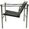 Mid-Century LC1 Armchair in Tubular Chrome and Black Leather by Le Corbusier 10
