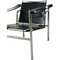Mid-Century LC1 Armchair in Tubular Chrome and Black Leather by Le Corbusier, Image 6