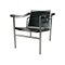Mid-Century LC1 Armchair in Tubular Chrome and Black Leather by Le Corbusier, Image 1