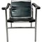 Mid-Century LC1 Armchair in Tubular Chrome and Black Leather by Le Corbusier 5