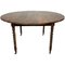 Large Antique French Provençal Walnut Extendable Table with Turned Legs and Brass Wheels, Image 8